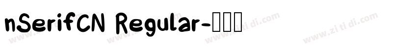 nSerifCN Regular字体转换